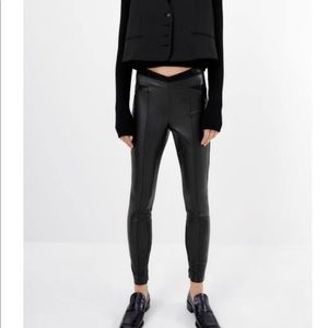 Zara Faux leather leggings
